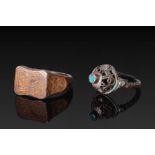 PAIR OF VIKING PERIOD SILVER RINGS