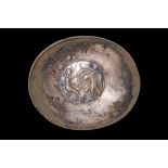 ROMAN SILVER BOWL WITH ZEUS AND GANYMEDE
