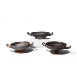 COLLECTION OF GREEK BLACK-GLAZED KYLIXES
