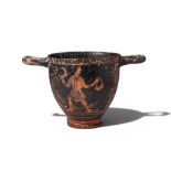 LARGE GREEK APULIAN RED-FIGURE SKYPHOS WITH PERSEUS