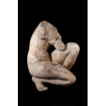 GRAECO ROMAN MARBLE STATUE OF CROUCHING APHRODITE / VENUS