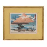 UTAGAWA HIROSHIGE JAPANESE LANDSCAPE WOODBLOCK PRINT