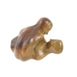 MODERNIST HENRY MOORE STYLE BRASS SCULPTURE OF COUPLE