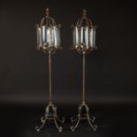 Pair of Garden or Hall Lanterns
