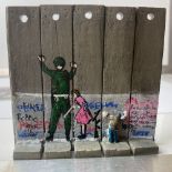 BANKSY The Walled Off Hotel Donkey Wall Section Art