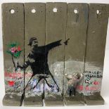 BANKSY. THE WALLED OFF HOTEL- WALL SECTION- D2