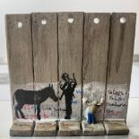 BANKSY The Walled Off Hotel Donkey Wall Section Art