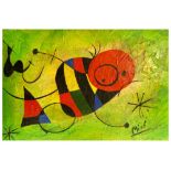 Joan Miro Original Print, Limited Edition, Gallery Seal, Stamped,