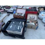 AN ASSORTMENT OF LP RECORDS, 7" SINGLES AND CASSETTES ETC