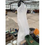 A WEDDING DRESS WITH CARRY BAG - SIZE 22