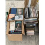 AN ASSORTMENT OF LP RECORDS, 7" SINGLES AND BOOKS ETC