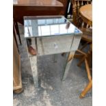 A WESTWOOD MIRRORED BEDSIDE TABLE