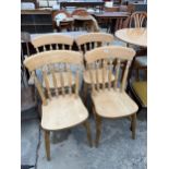 A SET OF FOUR VICTORIAN STYLE KITCHEN CHAIRS