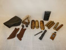 A COLLECTION OF MILITARY GUN CLEANING KITS, OIL BOTTLES, 7.62 CASE EXTRACTOR AND A MULTI TOOL KIT,