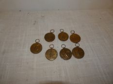 A COLLECTION OF SEVEN WORLD WAR I WAR FOR CIVILISATION MEDALS, SEE IMAGE FOR NAMES