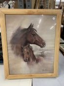 A RUANE MANNING LITHOGRAPH TITLED 'HOIRSE MOTHER', 23" X 19"