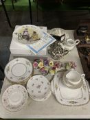 A QUANTITY OF CERAMICS TO INCLUDE POSIES, PLATES, SADLER POTS, ETC