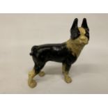A CAST BOSTON TERRIER DOG DOOR STOP