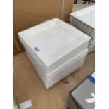A SACK OF FIFTEEEN WHITE SQUARE PLATES