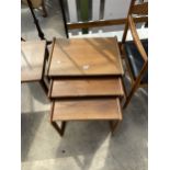 A G PLAN RETRO TEAK NEST OF THREE TABLES