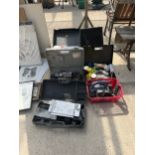 AN ASSORTMENT OF TOOLS TO INCLUDE AN SDS DRILL, A WOOD PLANE AND A RECIPRICATING SAW WTC