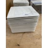A SACK OF FIFTEEEN WHITE SQUARE PLATES