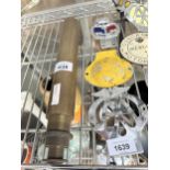 A VINTAGE BRASS TELESCOPE