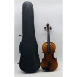 A Skylark Brand violin with bow (bow A/F), made in China with carry case