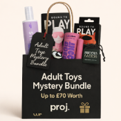 Adult toy mystery boxes containing a surprise mix of pleasure products. Each box