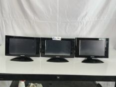 Lot of 3 Crestron TPMC-9-B-T 9" Tilt Touch Screen