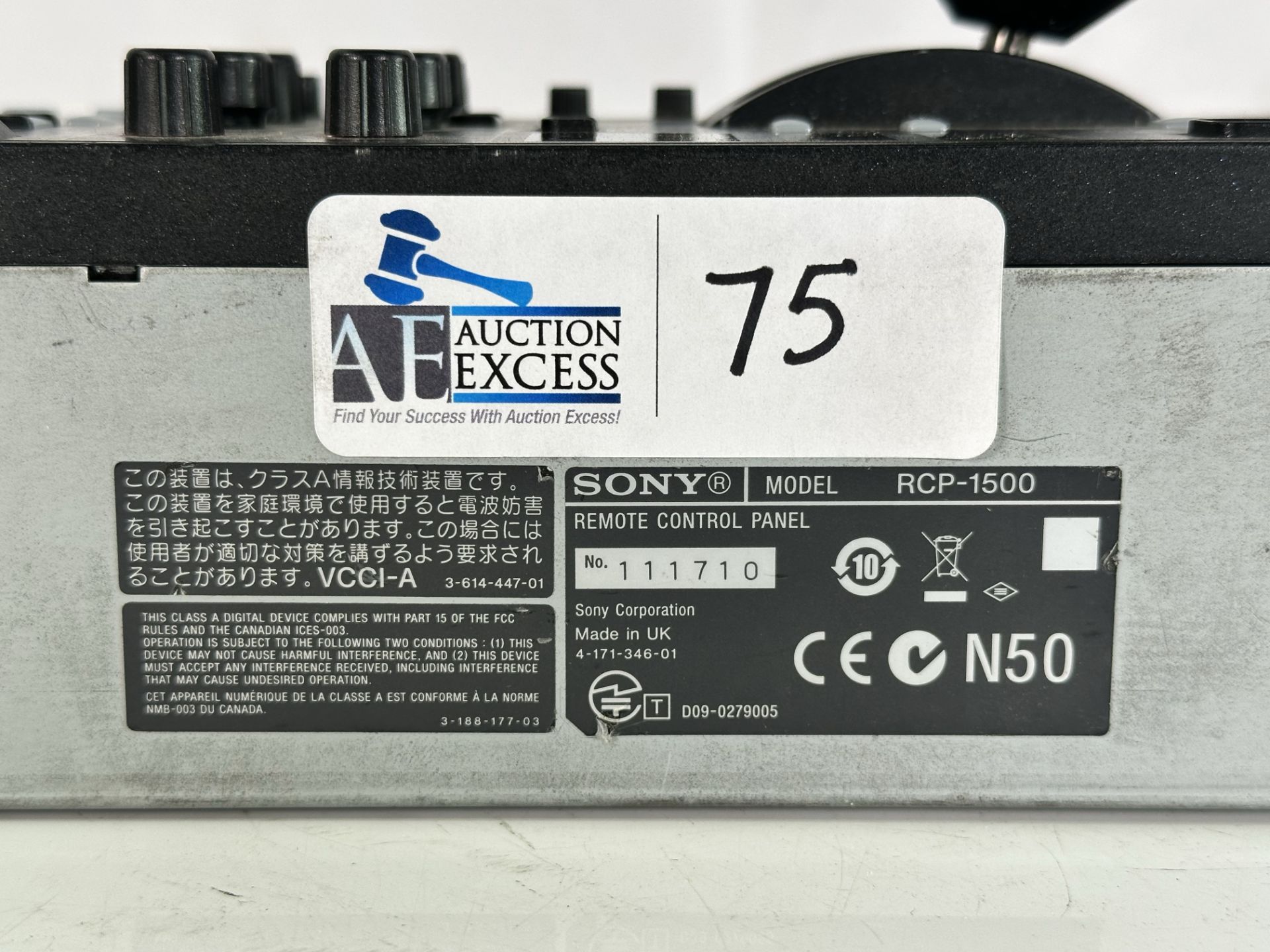 Sony RCP 1500 Remote Control PanelManufacturer's Overview:(This is a ...