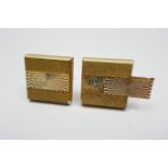 Vintage Jump Hour Watch Cufflinks Set