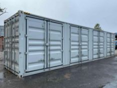 2025 40HQ STORAGE CONTAINER, FRONT FORK POCKETS, 4SIDE DOORS