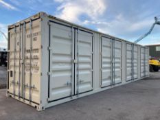 2025 40HQ STORAGE CONTAINER, FRONT FORK POCKETS, 4SIDE DOORS