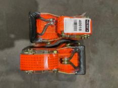 ( 2 ) UNUSED ZYM 2in X 27FT RATCHET STRAPS