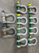 LOT OF ASSORTED U TYPE SHACKLES, APPROX 10 TOTAL