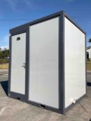 UNUSED IRMT PORTABLE BATHROOM UNIT WITH SHOWER,SINK W/ VANITY, TOILET, WINDOW, , EXHAUST FAN,