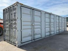 2025 40HQ STORAGE CONTAINER, FRONT FORK POCKETS, 4SIDE DOORS