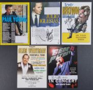 Set of Famous Vocalists Signed Concert Advertising Brochures