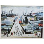 L.S. Lowry Limited Edition titled "The Canal Bridge, 1949".