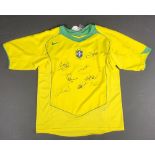 Brazil Top Signed 9 Players. COA Provenance Bonham's
