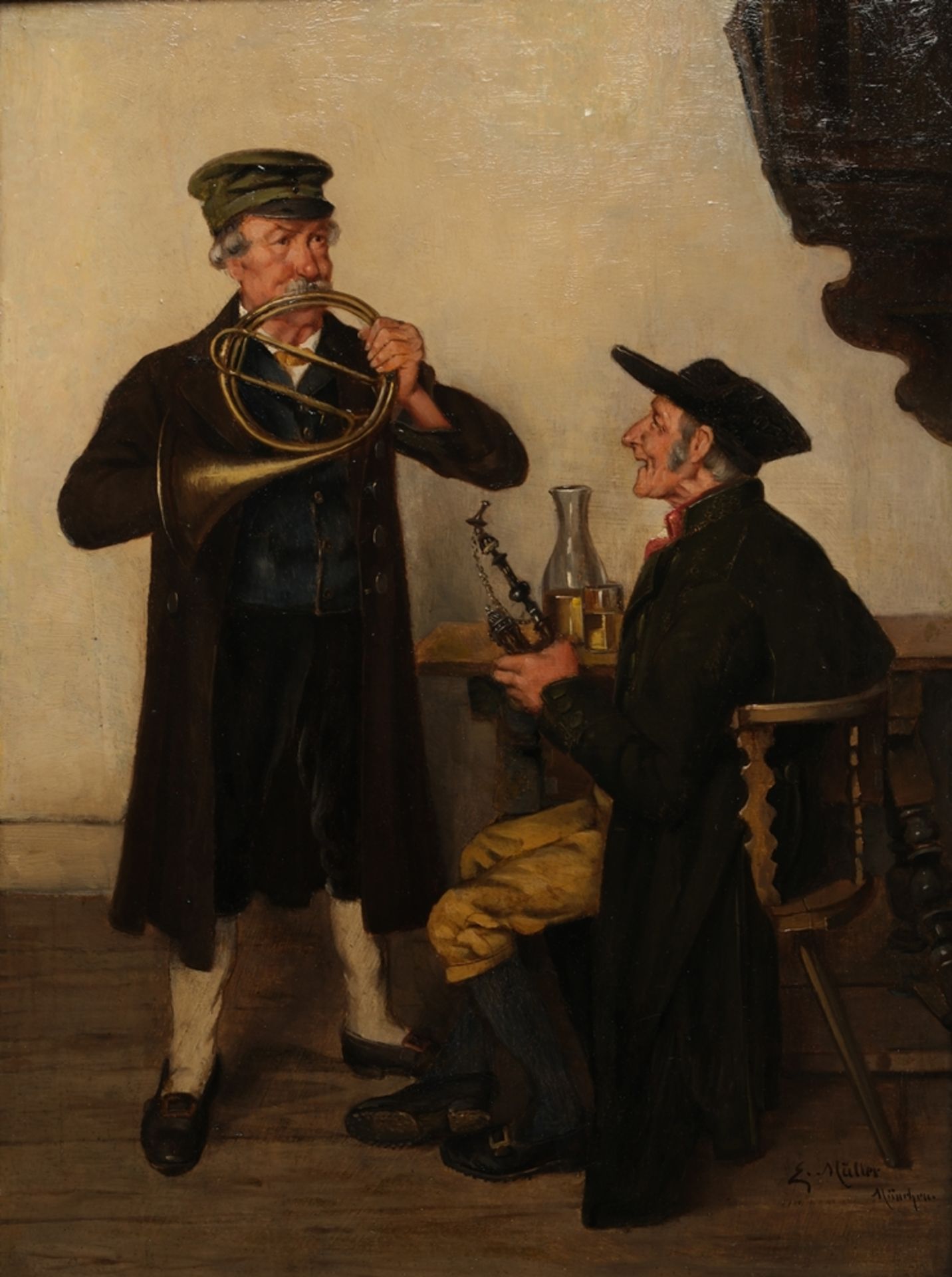 Müller, Ernst Emmanuel (1844 Stuttgart - 1915 München, in Frankfurt und München tätiger Genre- und 