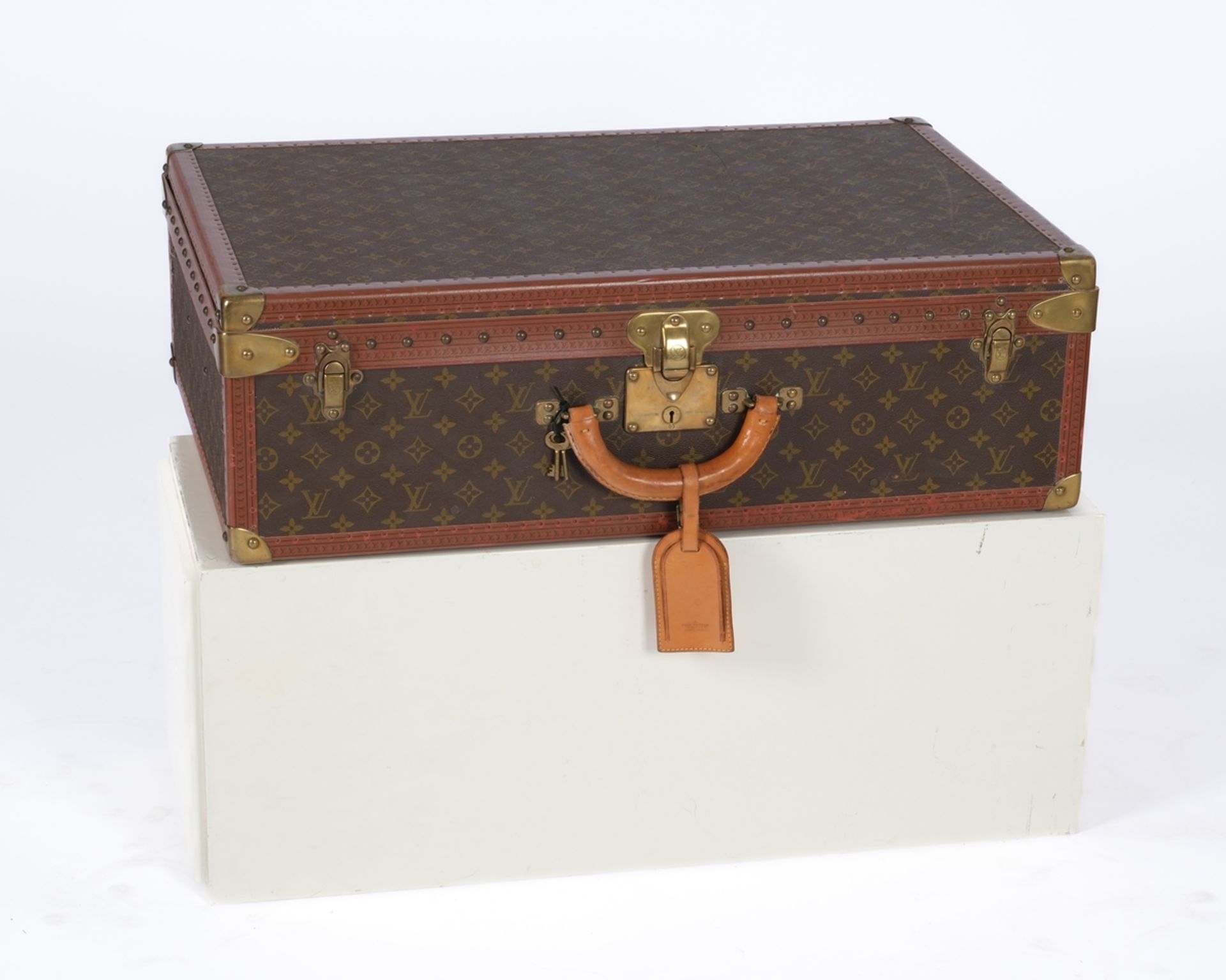 Vintage-Koffer Louis Vuitton, "Alzer 70", Frankreich, Monogram Canvas, Schloss und Beschläge in Mes - Bild 2 aus 6