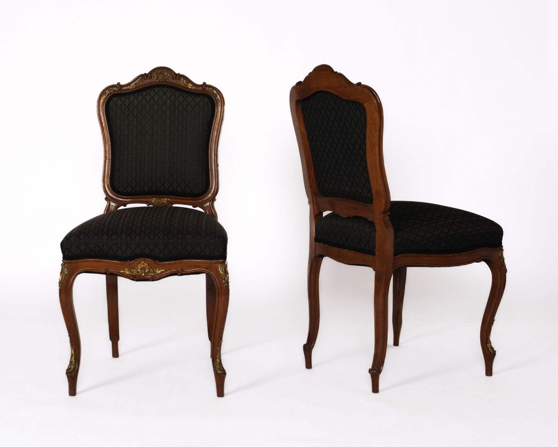 Sitzgarnitur im Dresdner Barock-Stil, um 1900, Nussbaum geschnitzt, beinhaltet eine gepolsterte Sit - Bild 9 aus 10