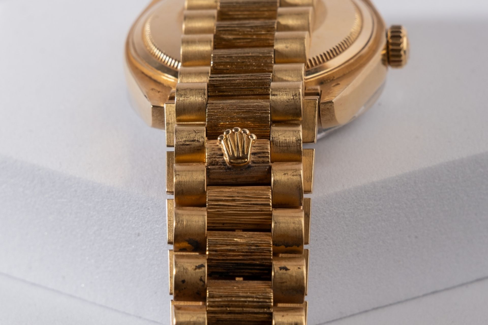 Rolex Day Date 36, Ref. 18078, Gehäuse in 18kt Gelbgold, Präsidentarmband Ref. 8723, Gehäuse und Ar - Bild 3 aus 3