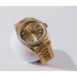 Rolex Day Date 36, Ref. 18078, Gehäuse in 18kt Gelbgold, Präsidentarmband Ref. 8723, Gehäuse und Ar