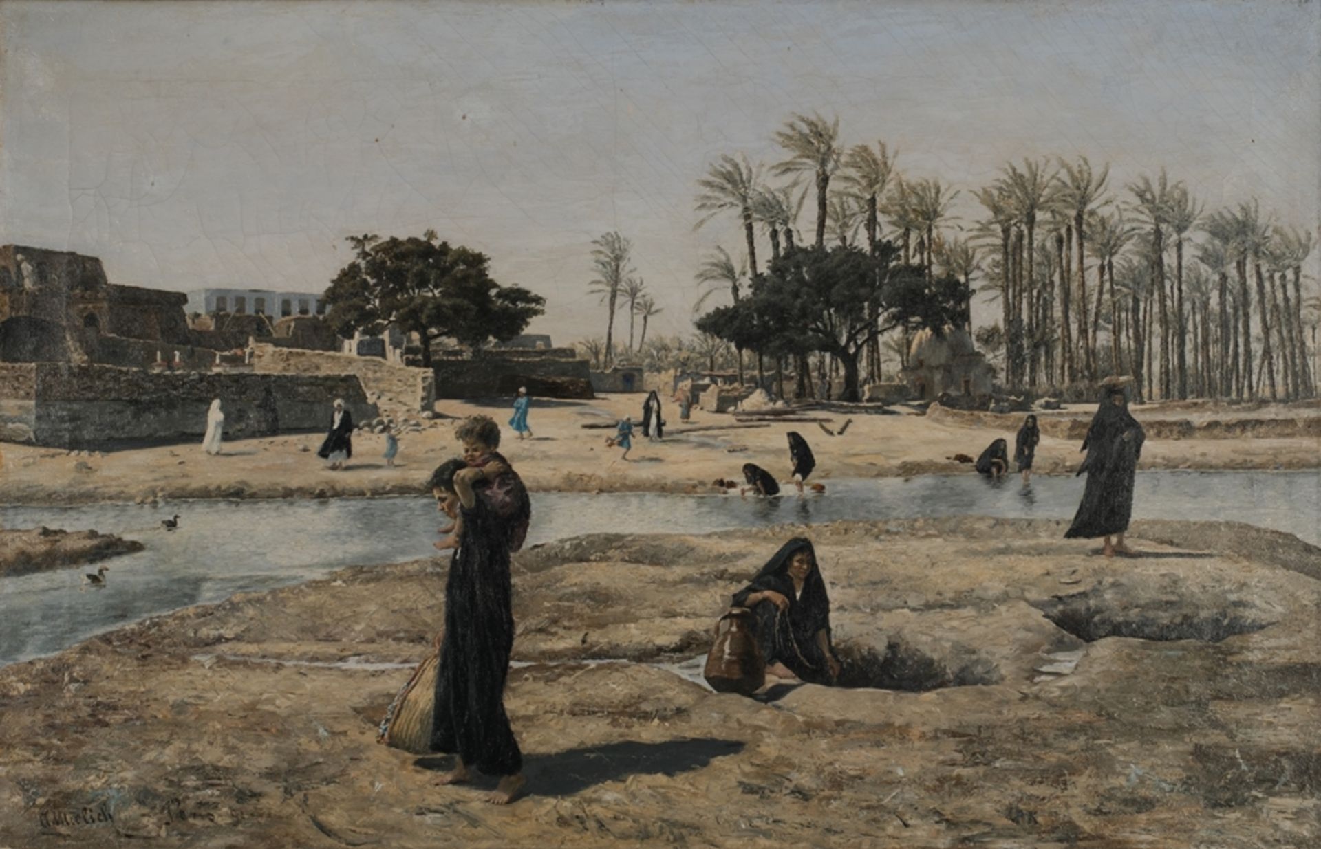 Mielich, Alphons Leopold (Klosterneuburg 1863 - 1929 Salzburg, Genremaler des Orientalismus), 