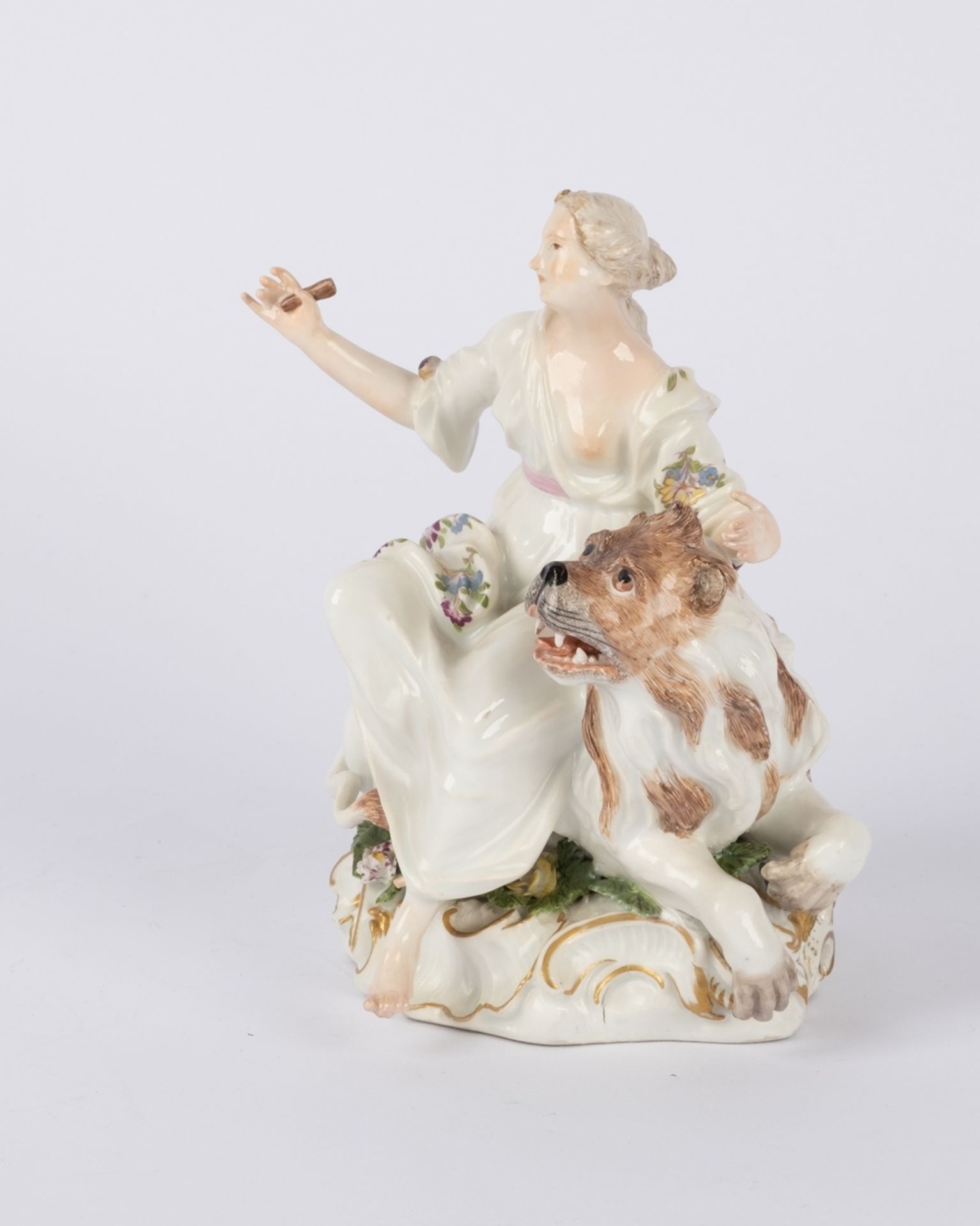 Porzellanfigur, "Allegorie der Großmut", Meissen, Schwertermarke, 1750/60er Jahre, polychrom und go - Bild 3 aus 5