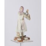 Porzellanfigur, "Griechische Musikantin", Meissen, Schwertermarke, 2. Hälfte 18. Jh., polychrom und