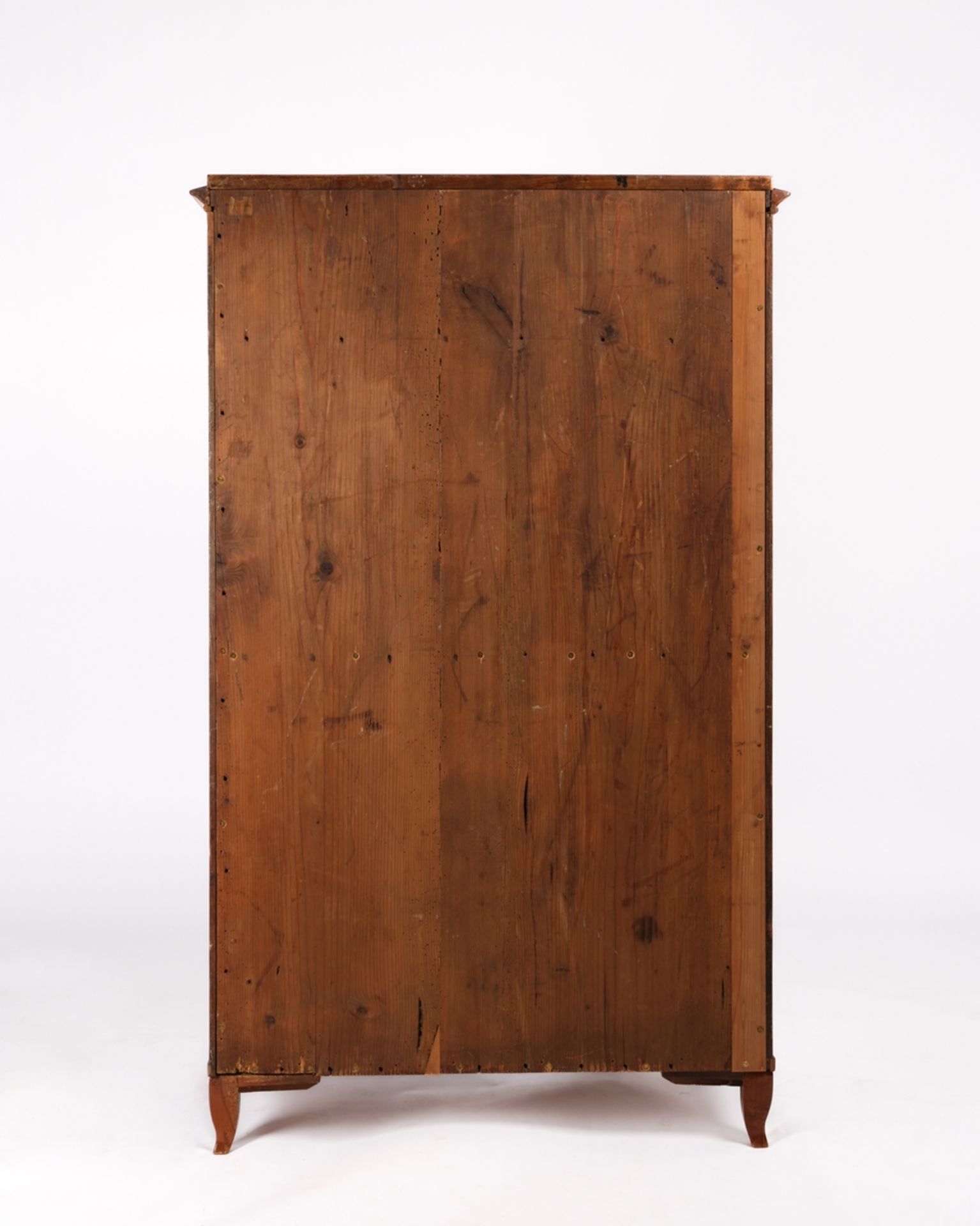 Biedermeiersekretär, süddt., um 1825, Kirschbaum furniert auf Weichholz, hochrechteckiger Korpus mi - Bild 6 aus 6